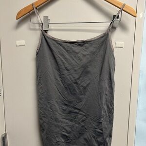 Gray Spaghetti Strap Tank